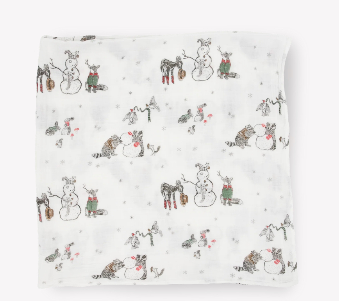 Cotton Muslin Swaddle Set - Snow Day