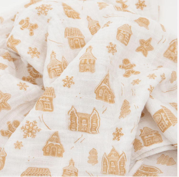 Cotton Muslin Swaddle Set - Snow Day