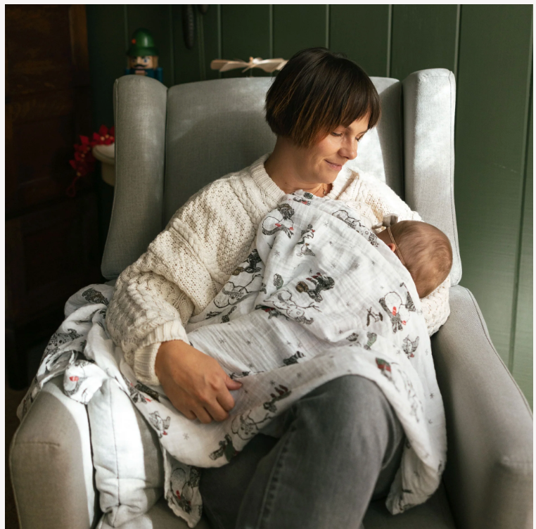 Cotton Muslin Swaddle Set - Snow Day