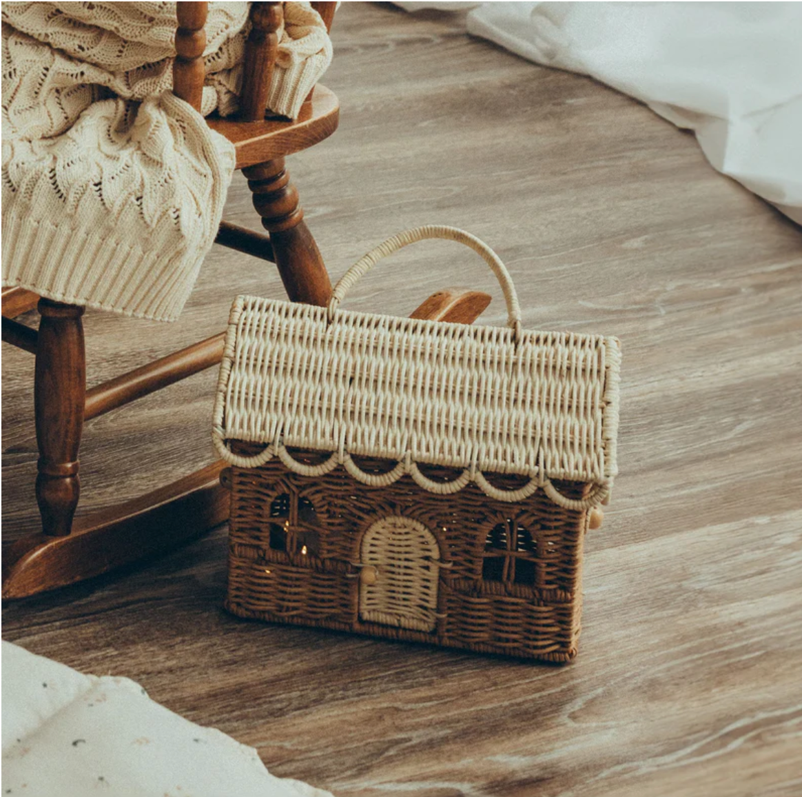 Gingerbread Rattan Casa Clutch