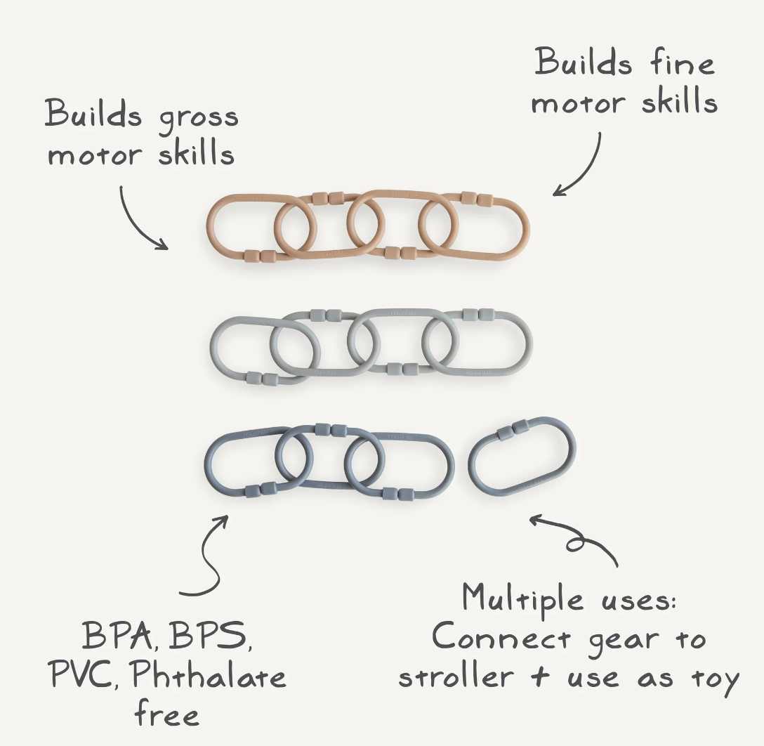 Chain Link Rings (Shifting Sand/Blush/Cambridge Blue)