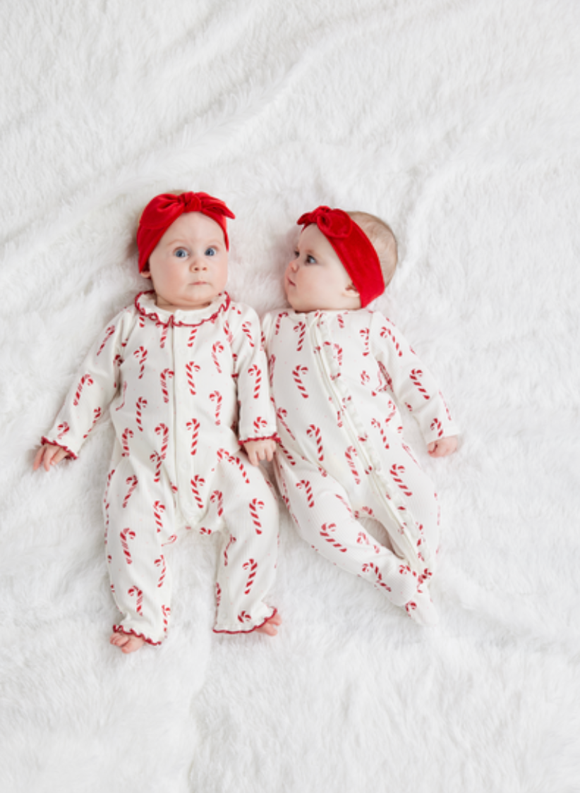 Candy Cane Sleeper & Headband Set