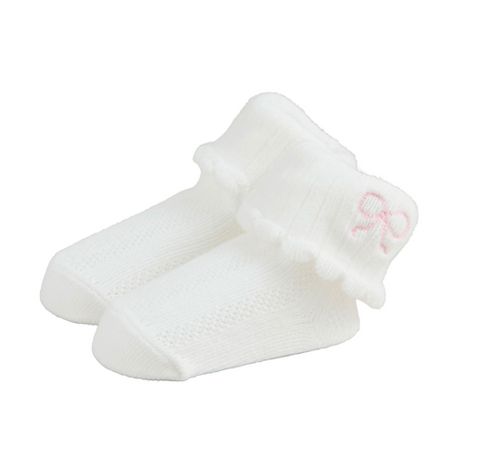 Bow Foldover Socks (0-12m)