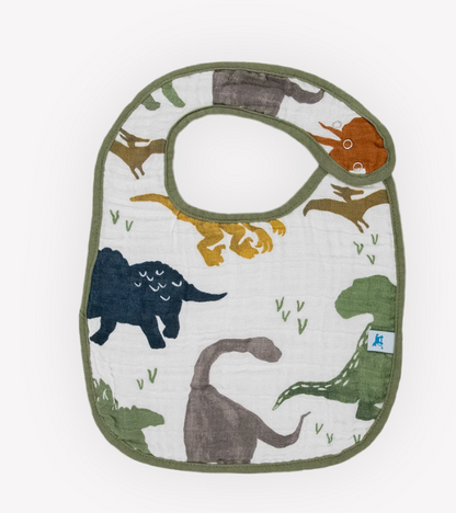 Muslin Bibs- Dino Friends