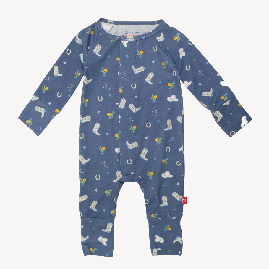 Rodeo Drive Blue Magnetic Convertible Coverall - grow with me