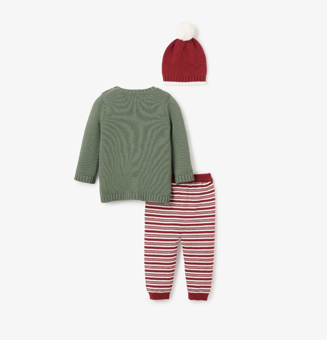 Jolly Sweater with Knit Pants & Pom Hat Set