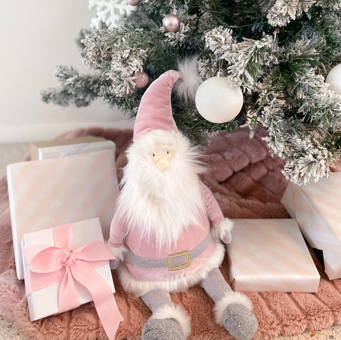 Santa Claus Shelf Sitter (Dusty Rose)