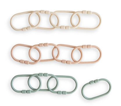 Chain Link Rings (Shifting Sand/Blush/Cambridge Blue)