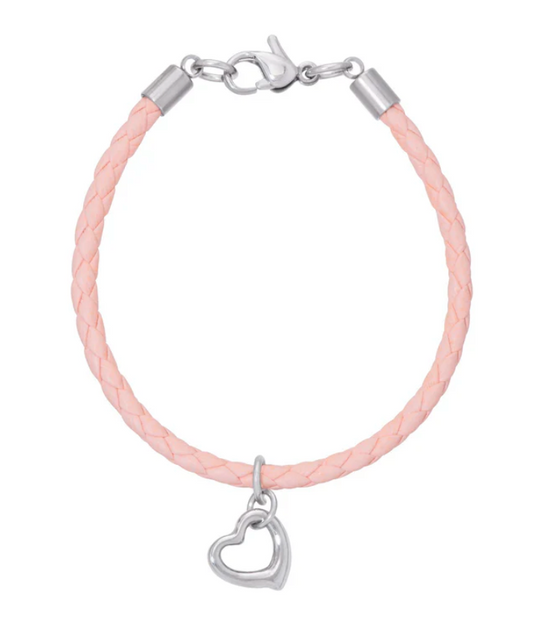 Pink Leather Bracelet