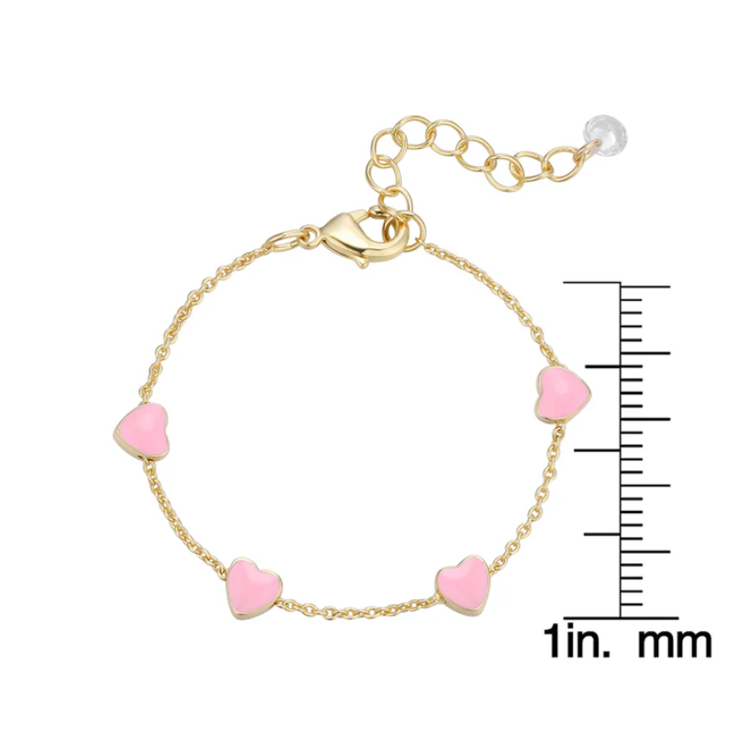 Heart Baby Bracelet (Pink)