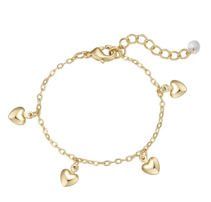 Heart Charm Baby Bracelet (Gold)