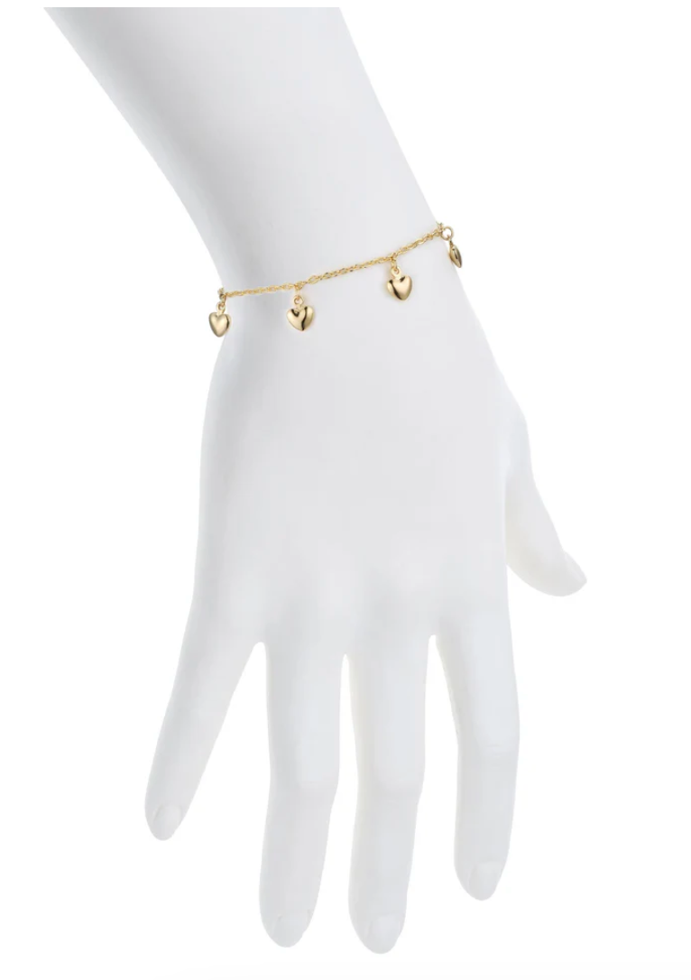 Heart Charm Baby Bracelet (Gold)