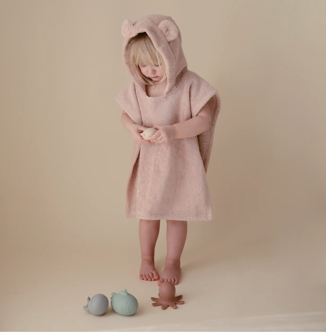 Bear Poncho Towel (Blush)