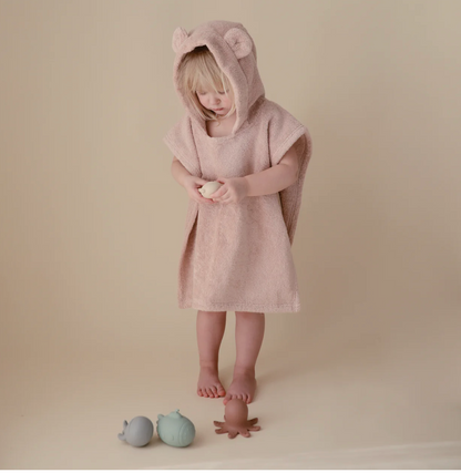 Bear Poncho Towel (Blush)