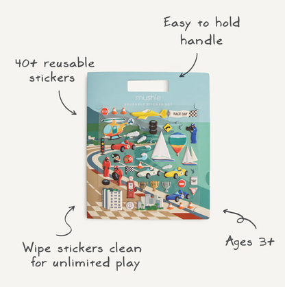 Reusable Sticker Set (Race Cars)