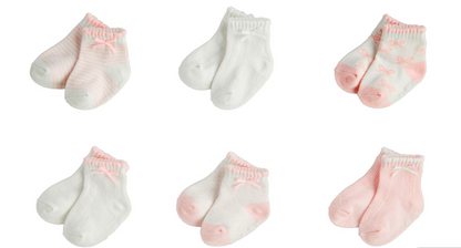 Pink Baby Socks (0-6m)