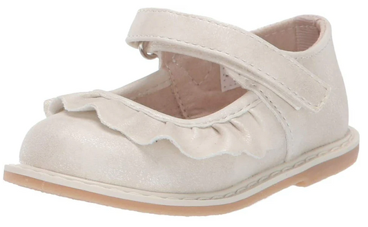 Ivory Shimmer Mary Jane (Sizes 4-12)