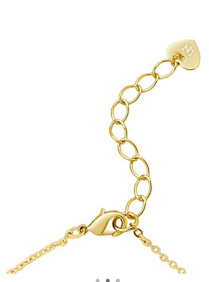 Butterfly & Freshwater Pearl Charm Necklace (Blue)