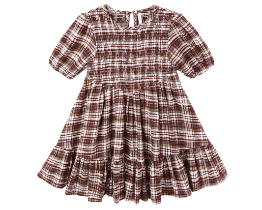 India Dress (Burgundy Plaid) (Copy)
