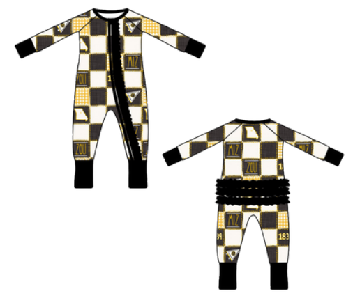 Mizzou Print Ruffle Zip