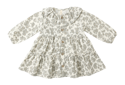 Ruffle Collar Button Dress