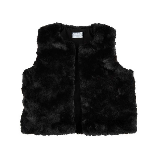 Black Fur Vest
