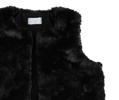 Black Fur Vest
