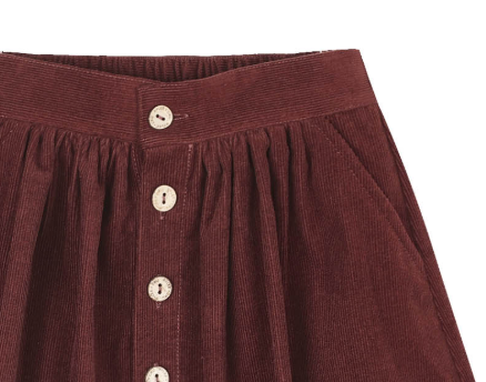 Button Front Skirt