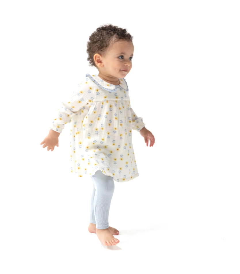 Peter Pan Collar Dress + Legging Set