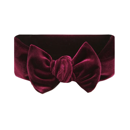Velvet Knot Headband (Wine)