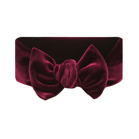 Velvet Knot Headband (Wine)