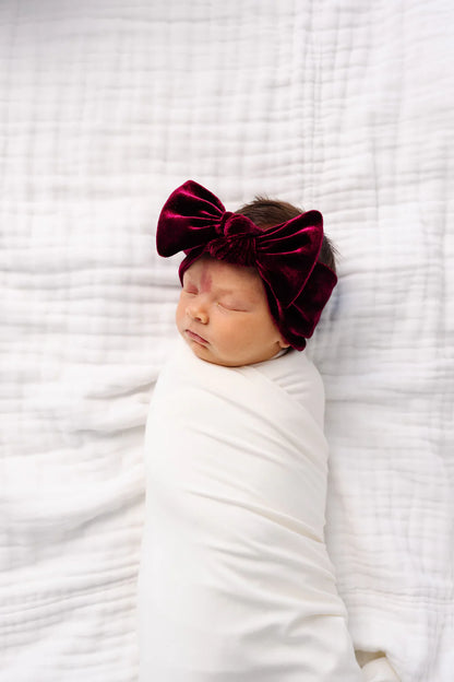 Velvet Knot Headband (Wine)