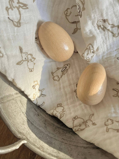 Handmade Wooden Egg Shaker