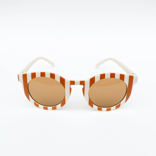 Cream & Tan Stripe Kids Toddler Sunglasses