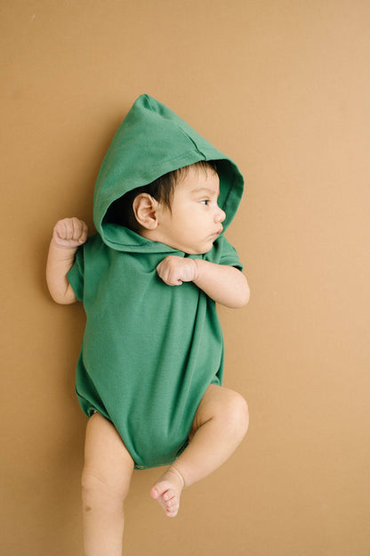 Enchanted Green Hooded Short Romper