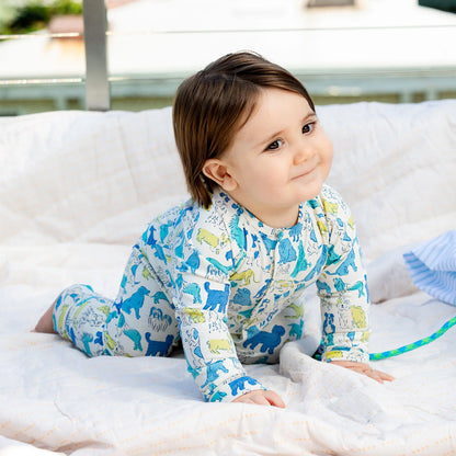 Blue It's a Paw-ty Modal Convertible Coverall