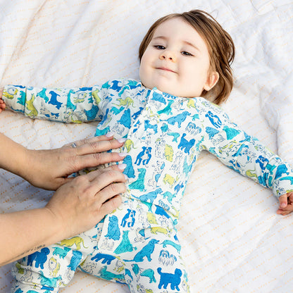 Blue It's a Paw-ty Modal Convertible Coverall