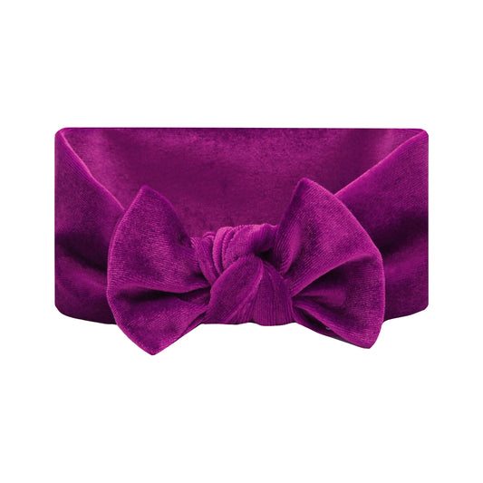 Velvet Knot Headband (Magenta)