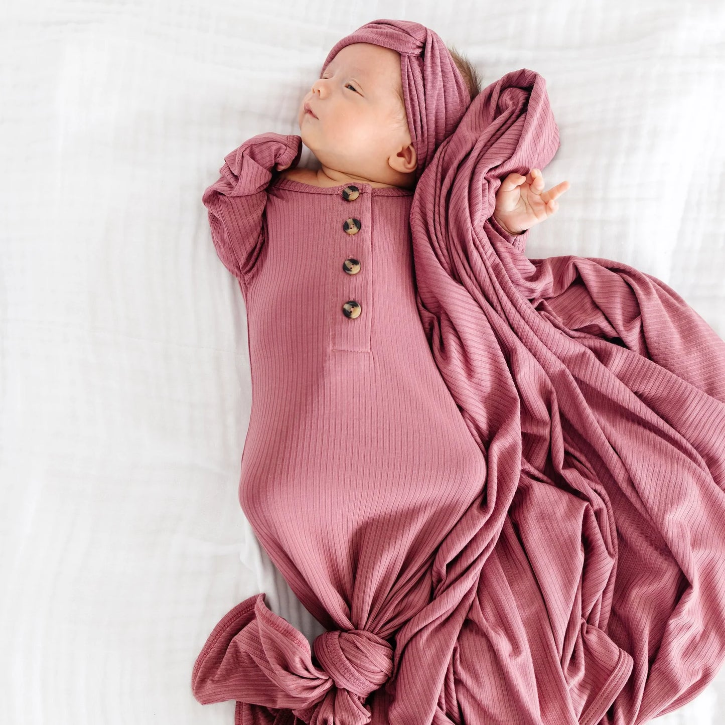 Marjorie Ribbed Swaddle Blanket