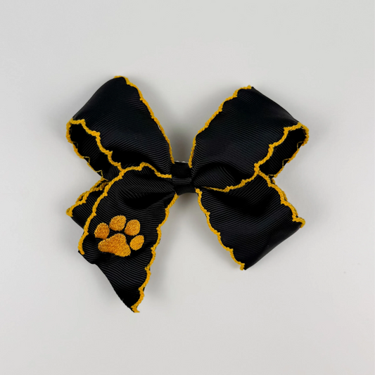 Tiger Black & Gold Bow