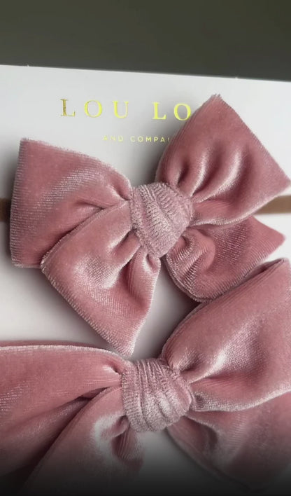 Velvet Bow Headband (Ballet)