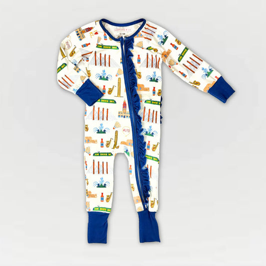 I Love KC Ruffle Bamboo Zip