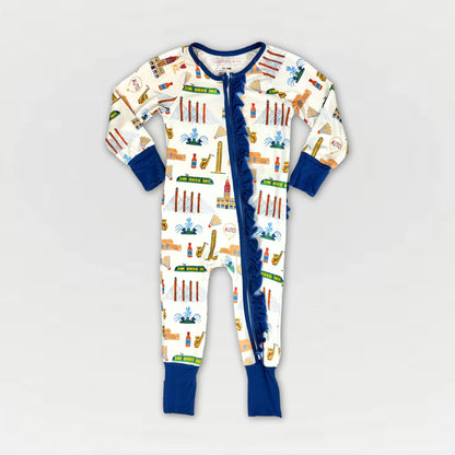 I Love KC Ruffle Bamboo Zip