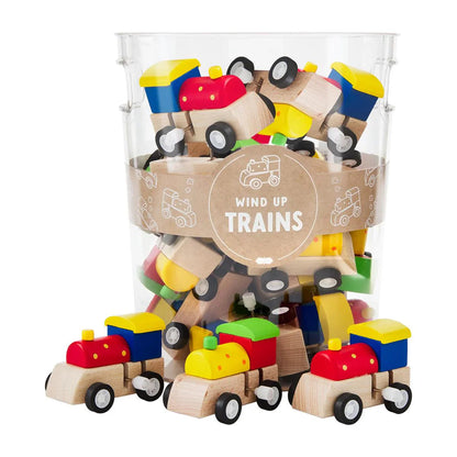 Wind Up Wooden Train