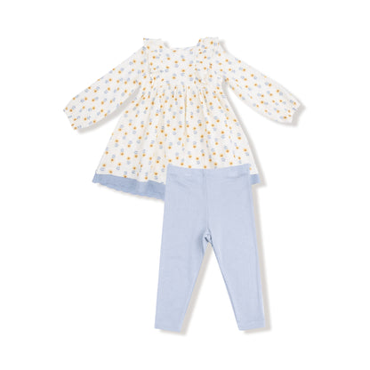 Peter Pan Collar Dress + Legging Set