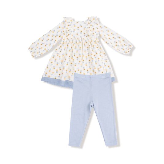 Peter Pan Collar Dress + Legging Set