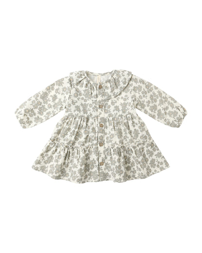 Ruffle Collar Button Dress