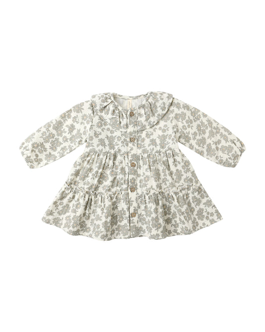 Ruffle Collar Button Dress