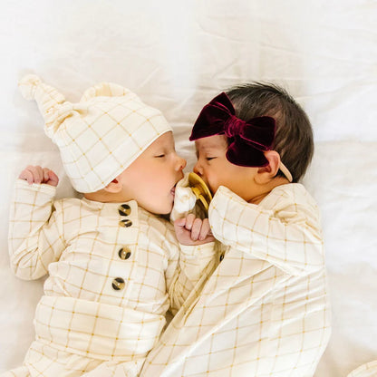 Velvet Bow Headband - Wine